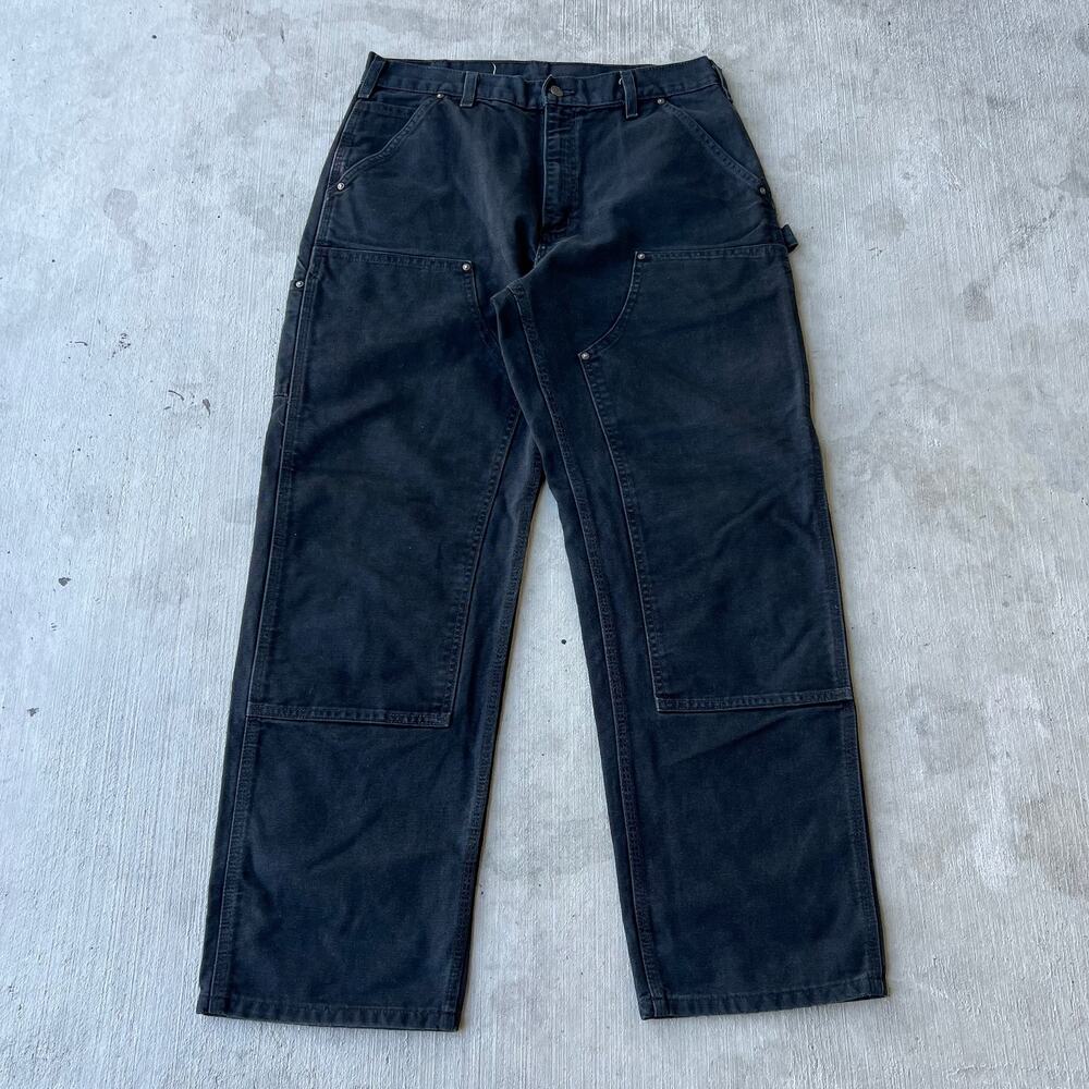 Carhartt black double knee work wear carpenter pants